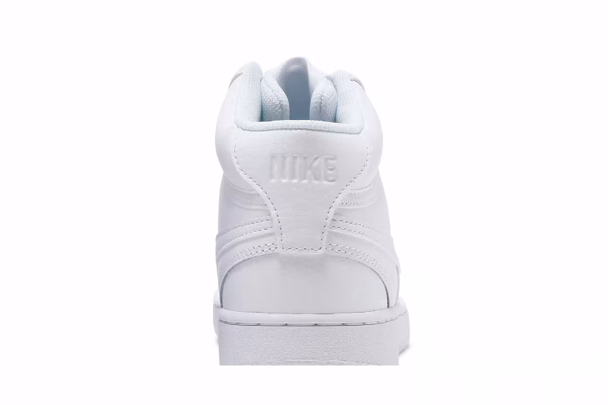 Nike Women's Court Vision Mid Triple White, view 8