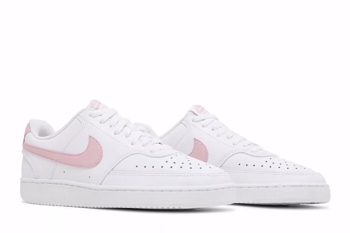 Nike Women's Court Vision Low White Pink Glaze, view 9