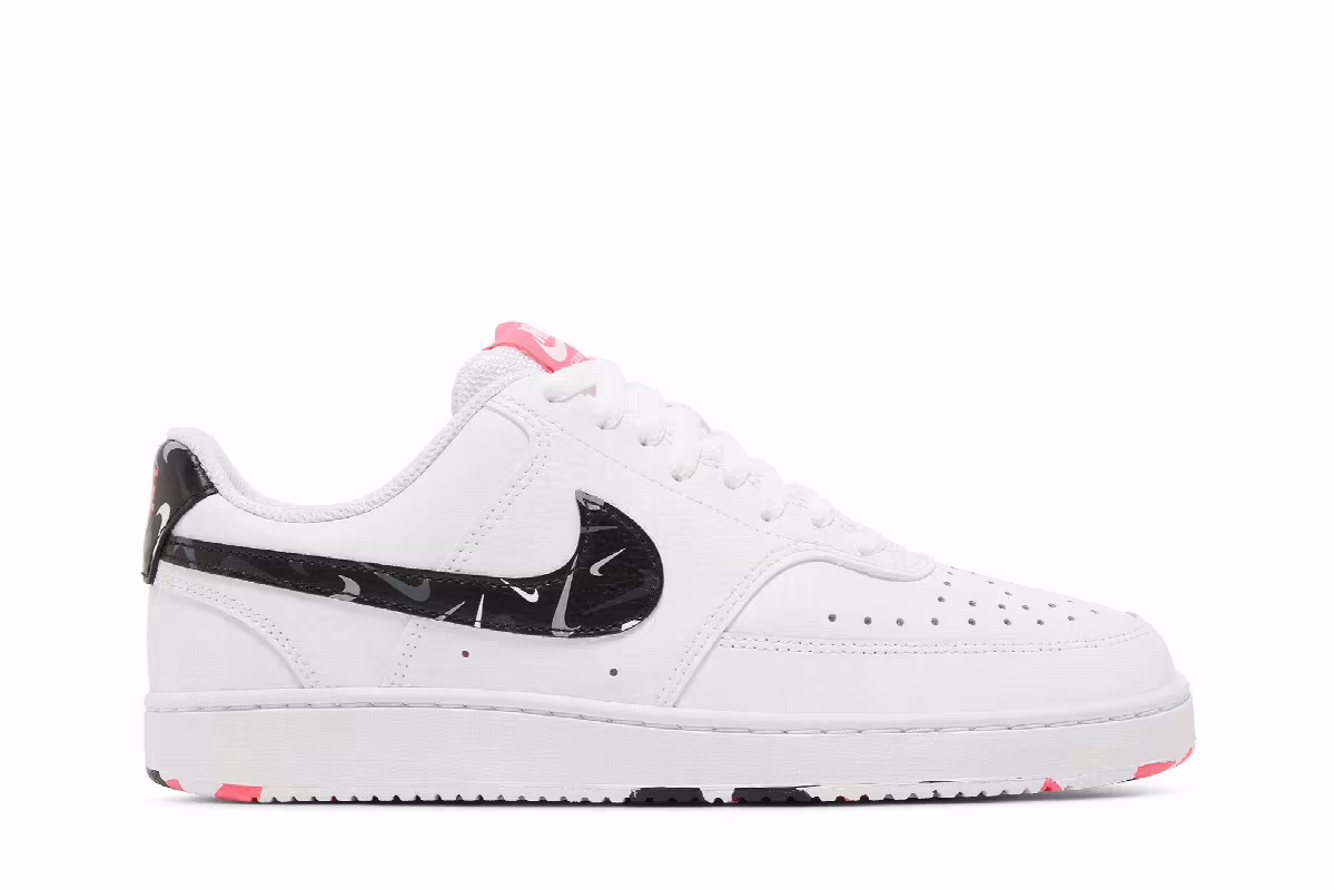 Nike Women's Court Vision Low White Multi Swoosh, view 2