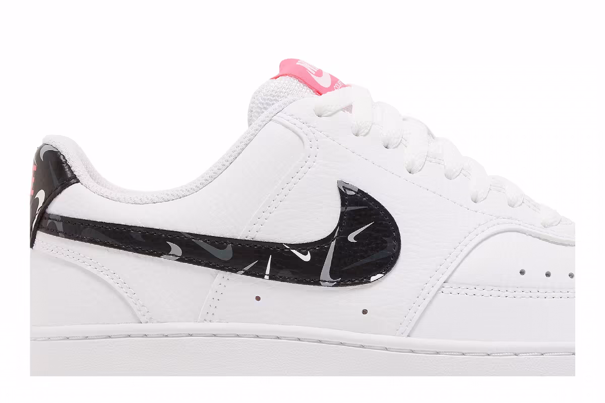 Nike Women's Court Vision Low White Multi Swoosh, view 3