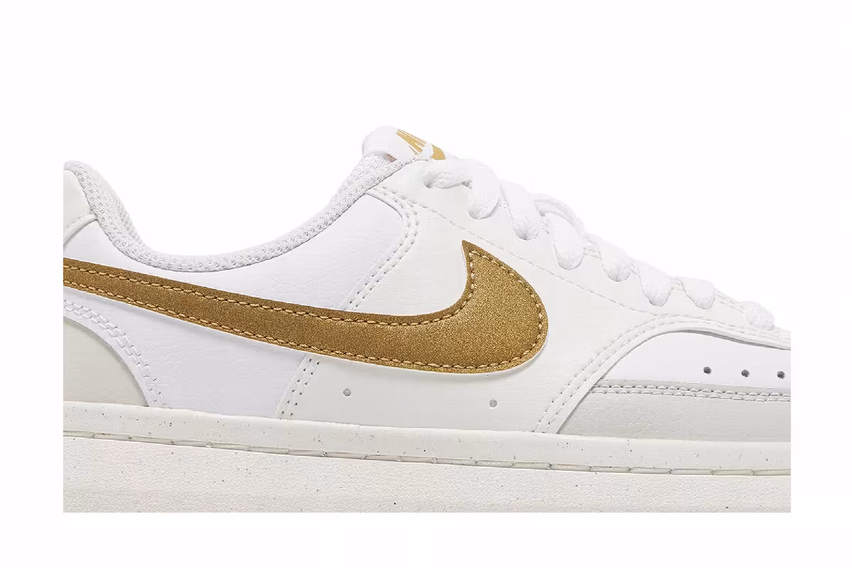 Nike Women's Court Vision Alta Sail Metallic Gold, view 3