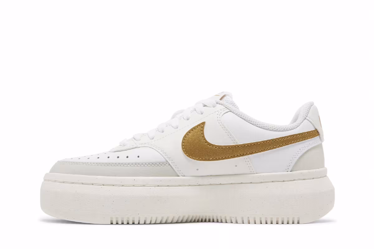 Nike Women's Court Vision Alta Sail Metallic Gold, view 4