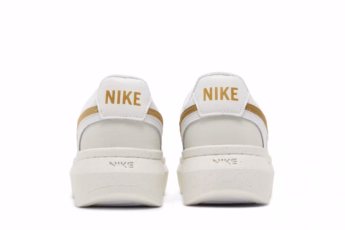 Nike Women's Court Vision Alta Sail Metallic Gold, view 7
