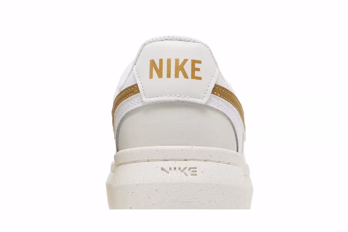 Nike Women's Court Vision Alta Sail Metallic Gold, view 8
