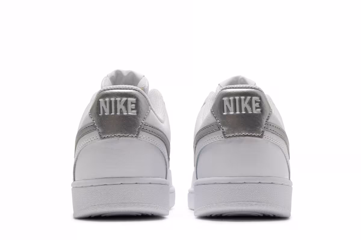 Nike Women's Court Vision Low White Metallic Silver, view 7