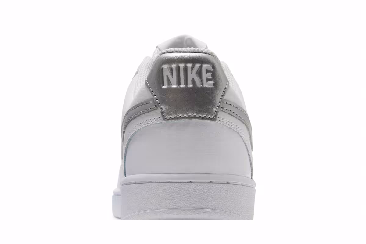 Nike Women's Court Vision Low White Metallic Silver, view 8