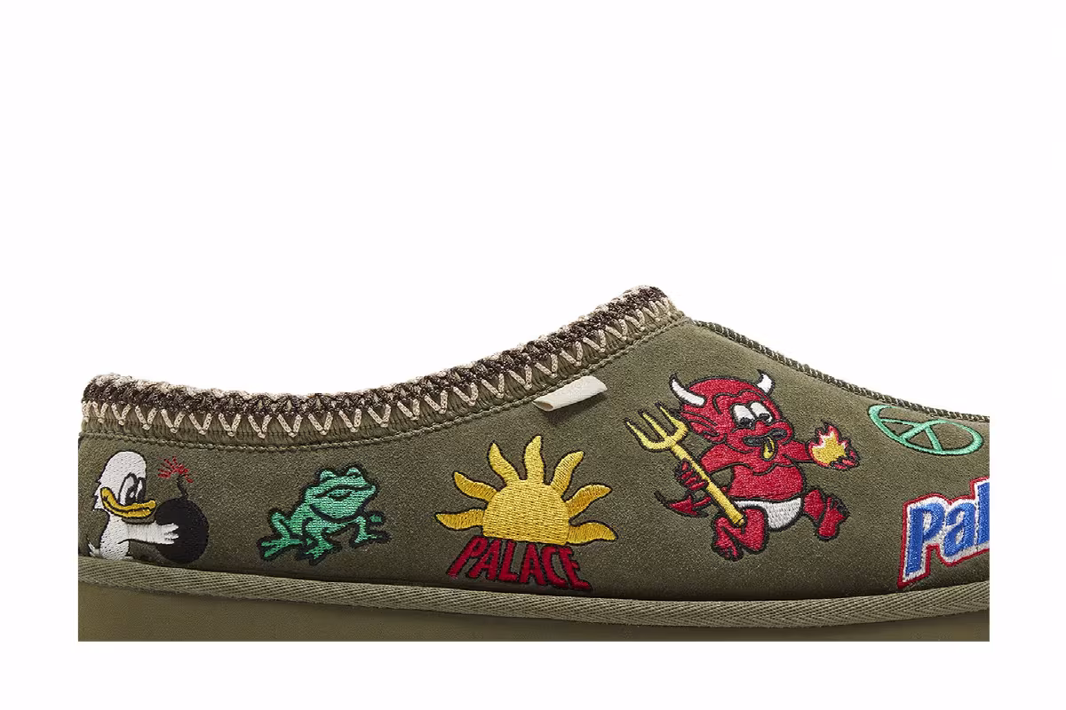 Palace x UGG Tasman Slipper Burnt Olive, view 3