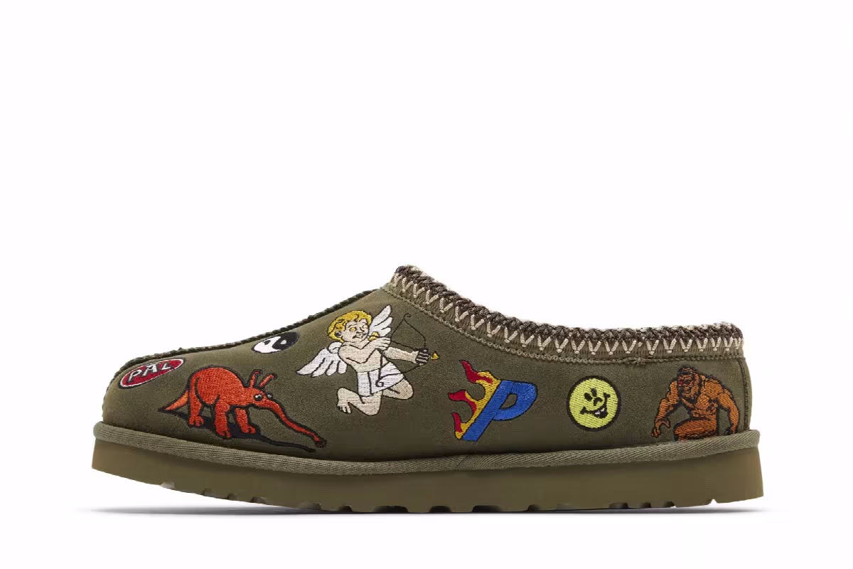 Palace x UGG Tasman Slipper Burnt Olive, view 4