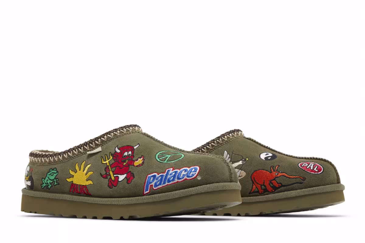 Palace x UGG Tasman Slipper Burnt Olive, view 9