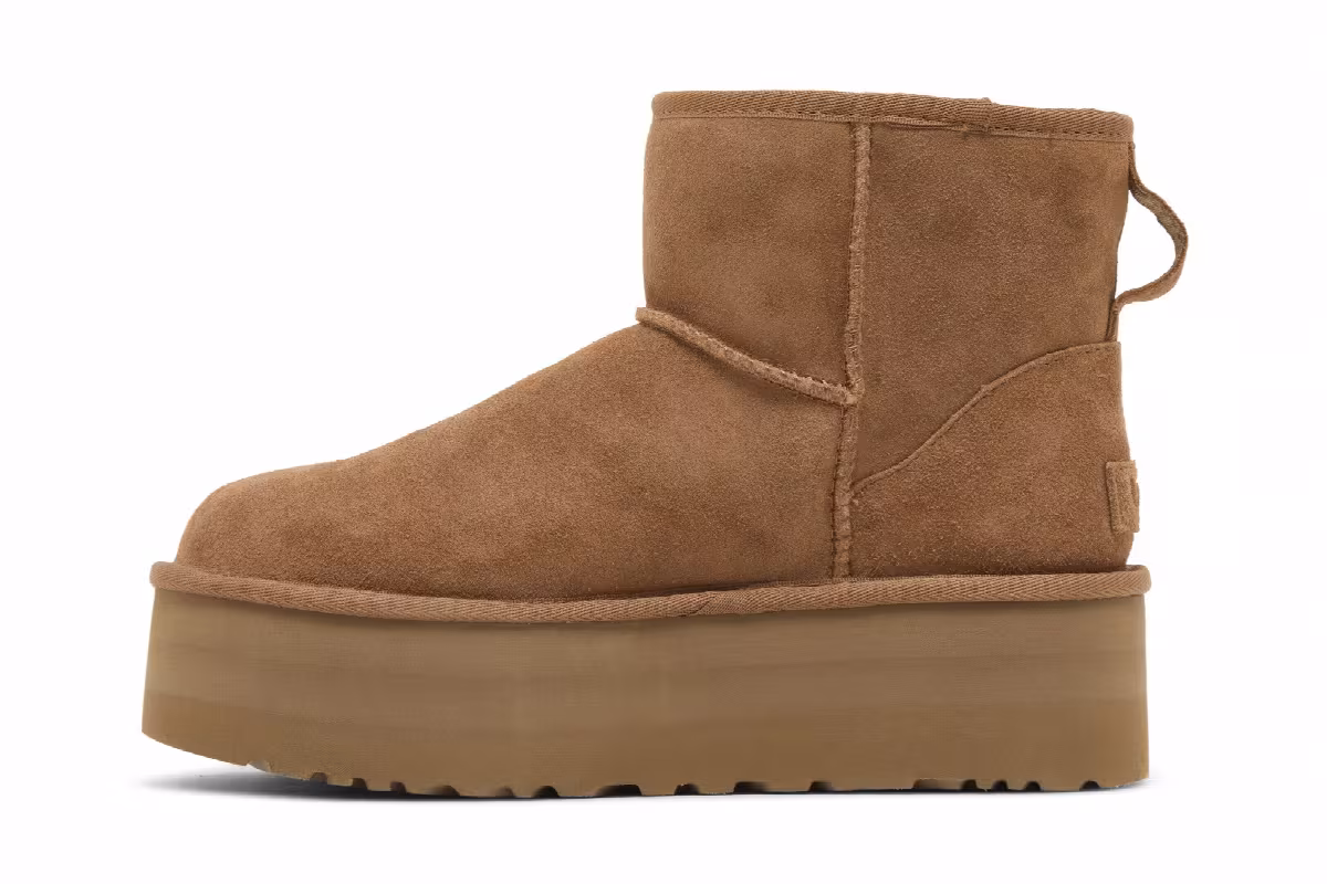 UGG Women's Classic Mini Platform Boot Chestnut, view 4