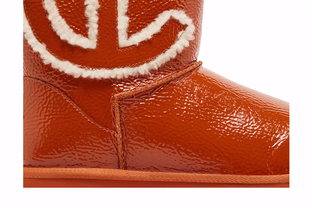 UGG Telfar x Logo Mini Boot Crinkle - Spicy Pumpkin, view 3