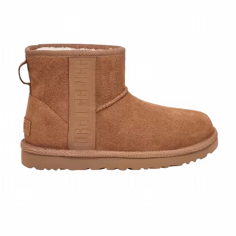 UGG Wmns Classic Mini 'Side Logo - Chestnut'