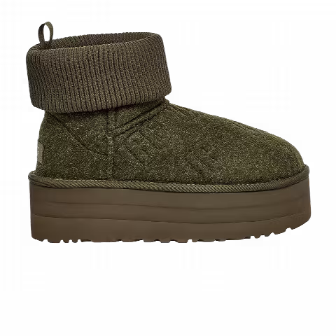 UGG Wmns Classic Mini Platform Felted Boot 'Forest Night'