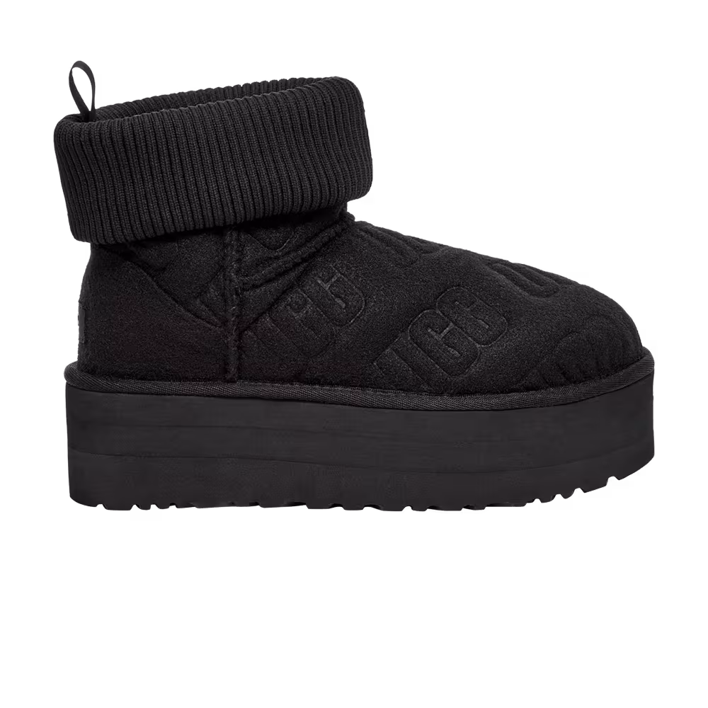 UGG Women's Classic Mini Platform Felted Boot Black