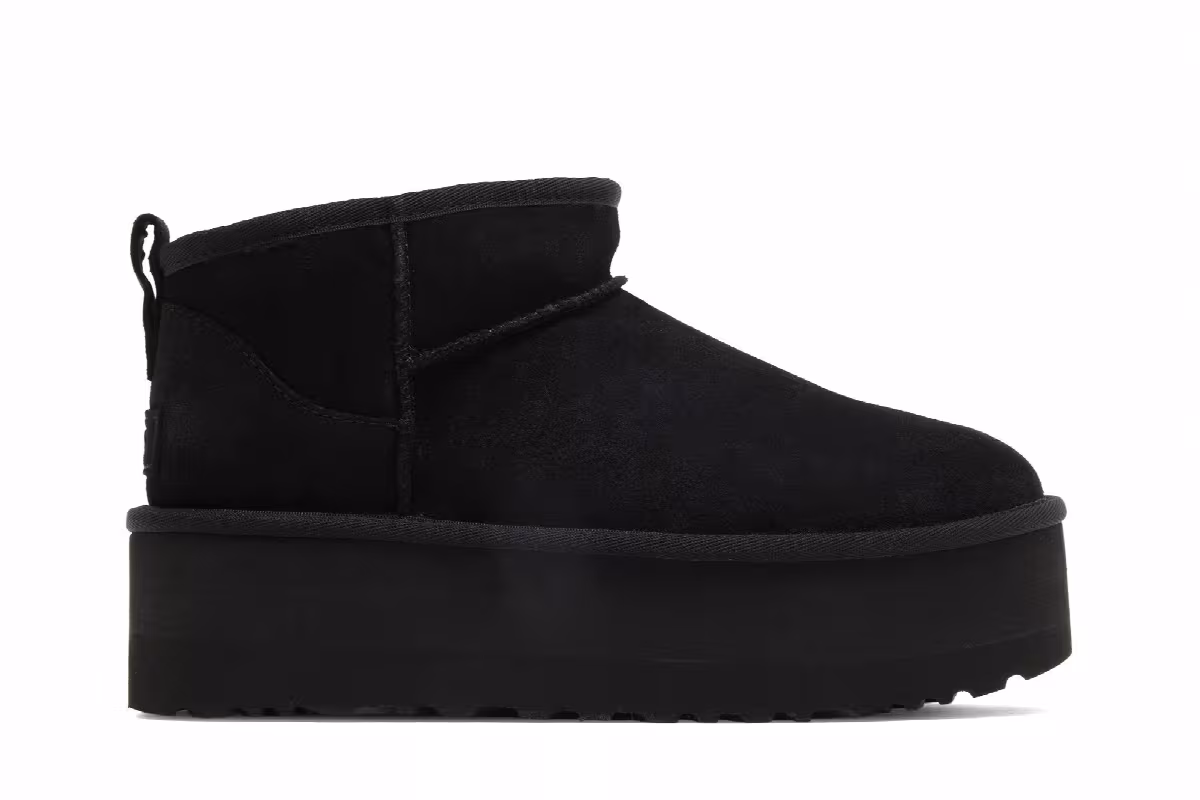 UGG Women's Classic Ultra Mini Platform Boot Black, view 2