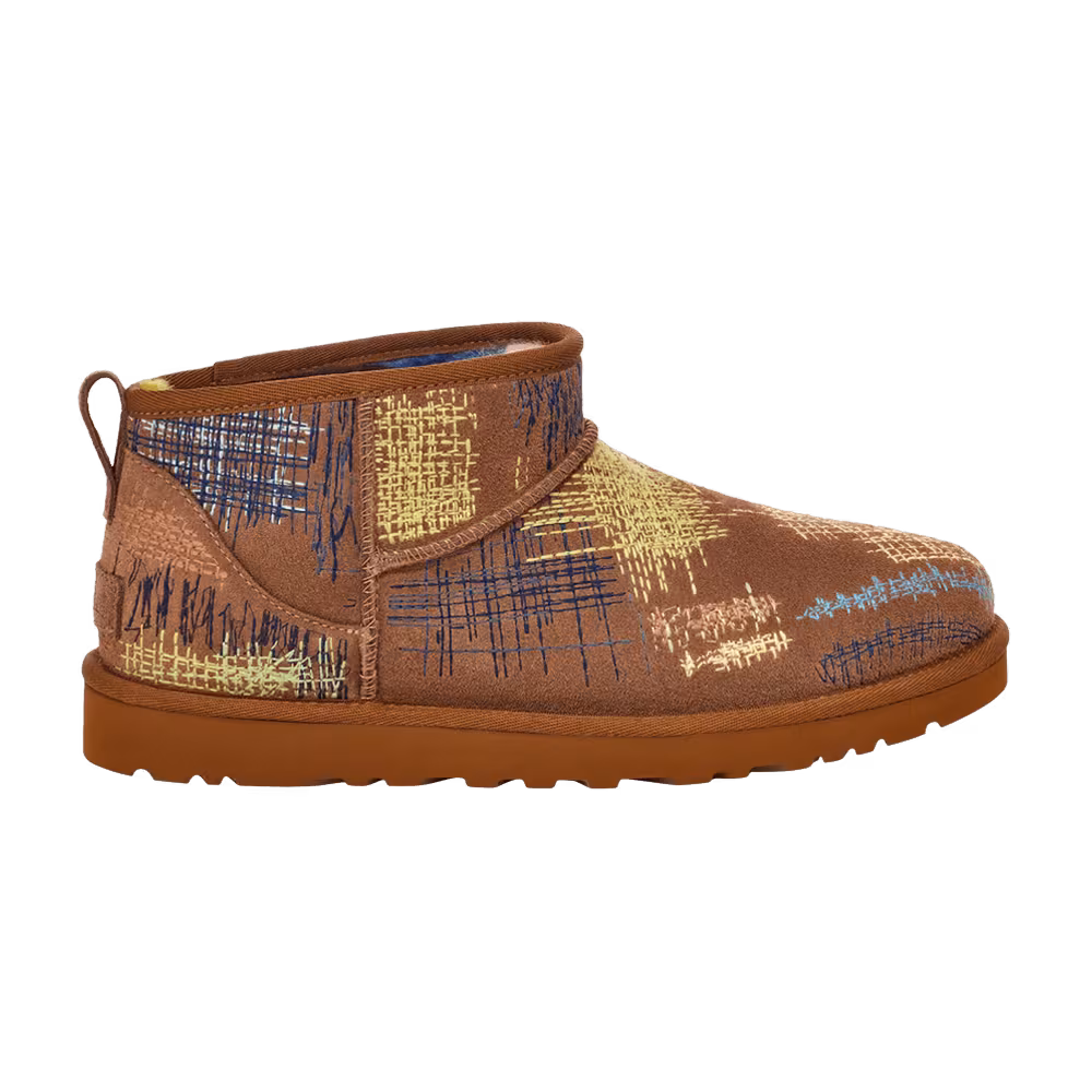 The Elder Statesman x UGG Classic Ultra Mini Boot Brown