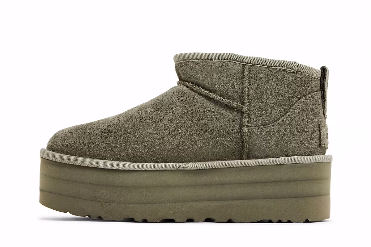UGG Women's Classic Ultra Mini Platform Boot Moss Green, view 4