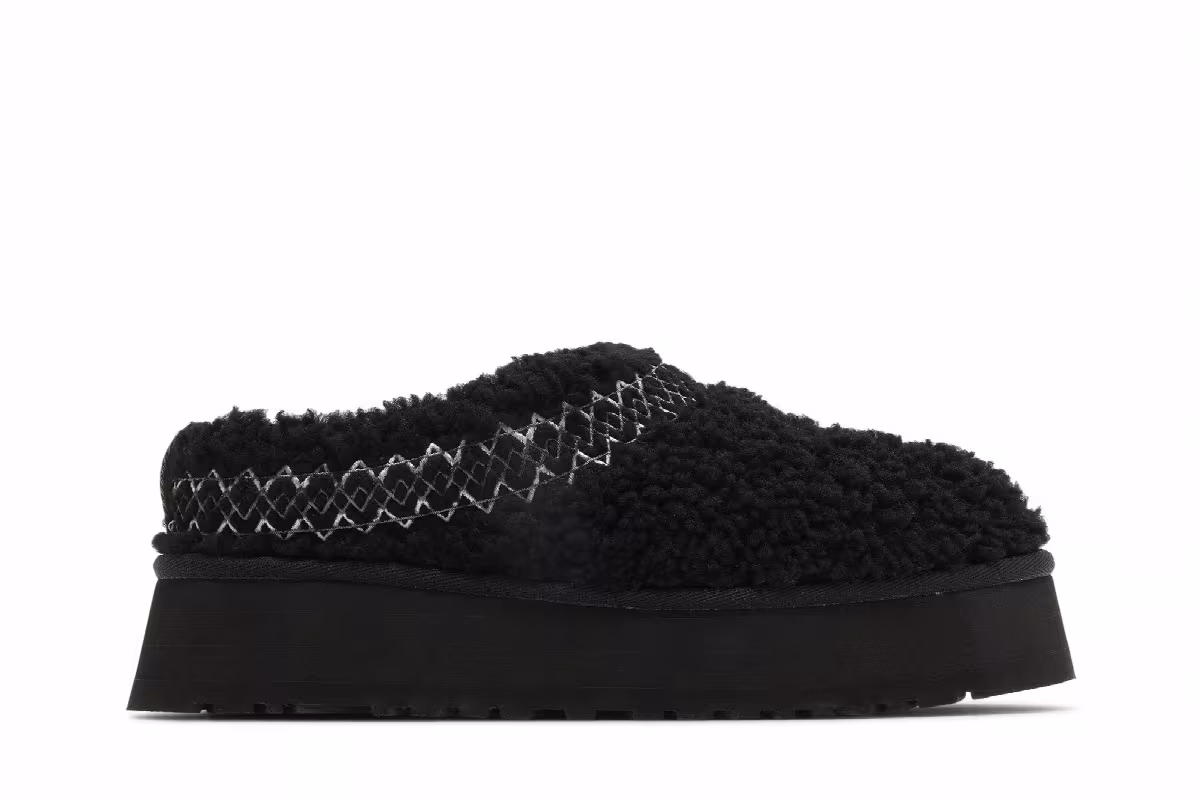 UGG Women's Tazz Braid Slipper Black, view 2
