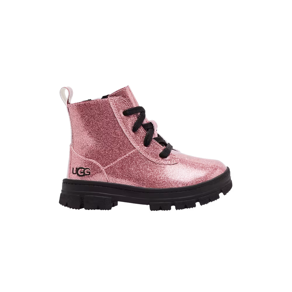 UGG Ashton Lace Up Boot Toddler Glitter Pink