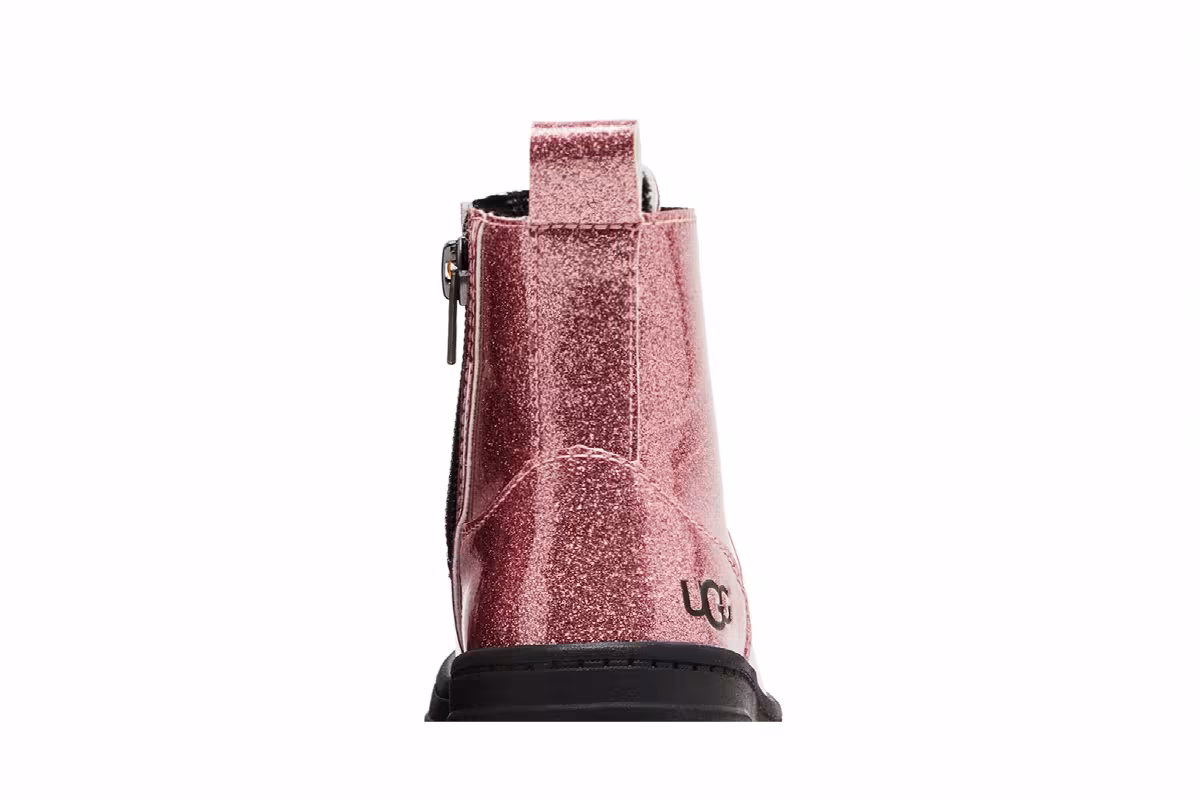 UGG Ashton Lace Up Boot Toddler Glitter Pink, view 8