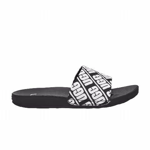 UGG Beach Slide Kids 'Repeat Graphic - Black White'