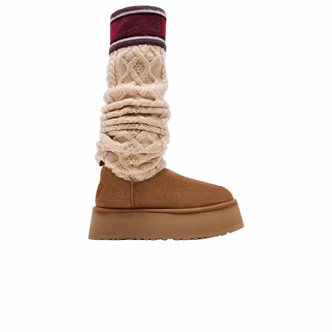 UGG Wmns Classic Sweater Letter Tall 'Chestnut'