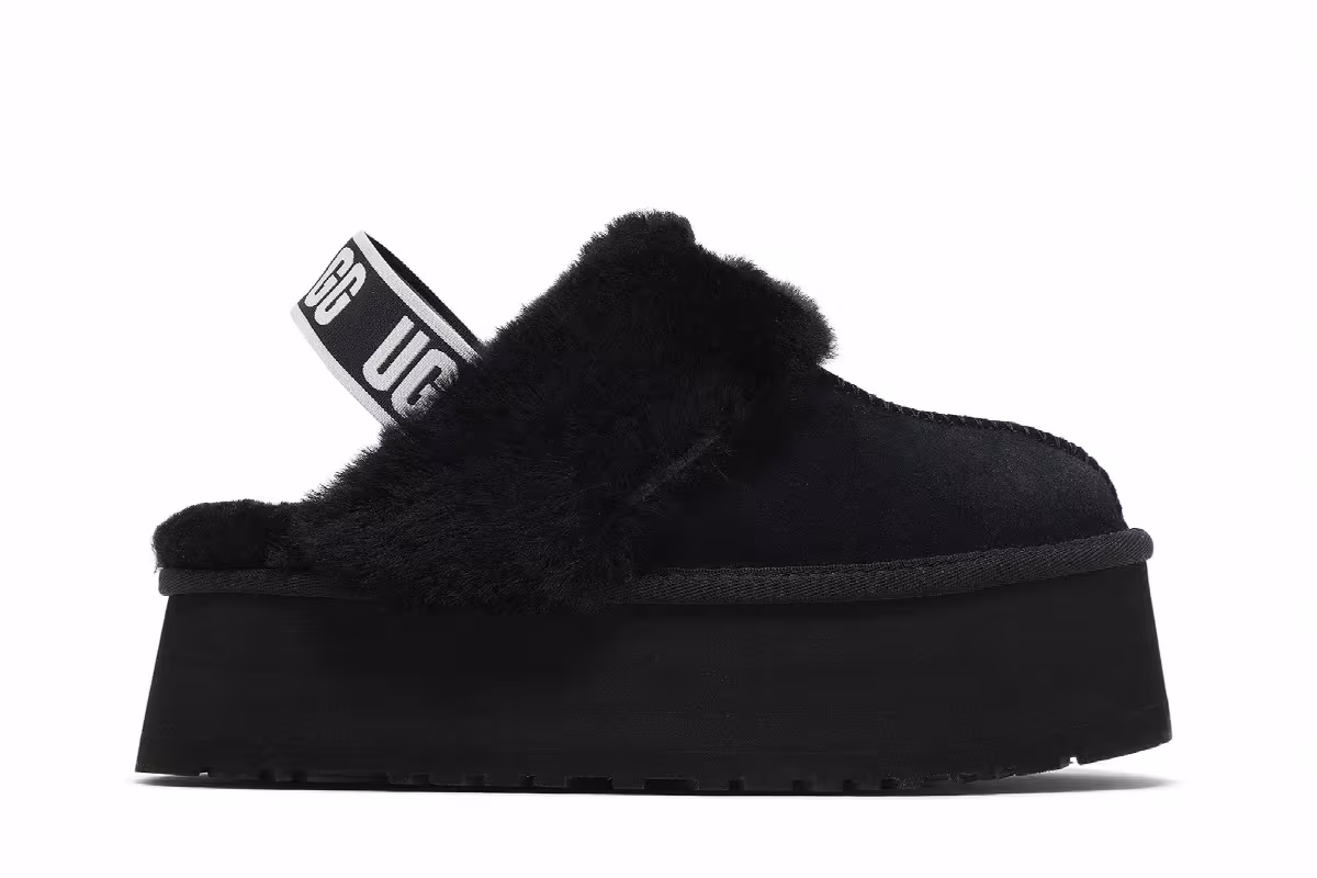 UGG Women's Funkette Slipper Black, view 2