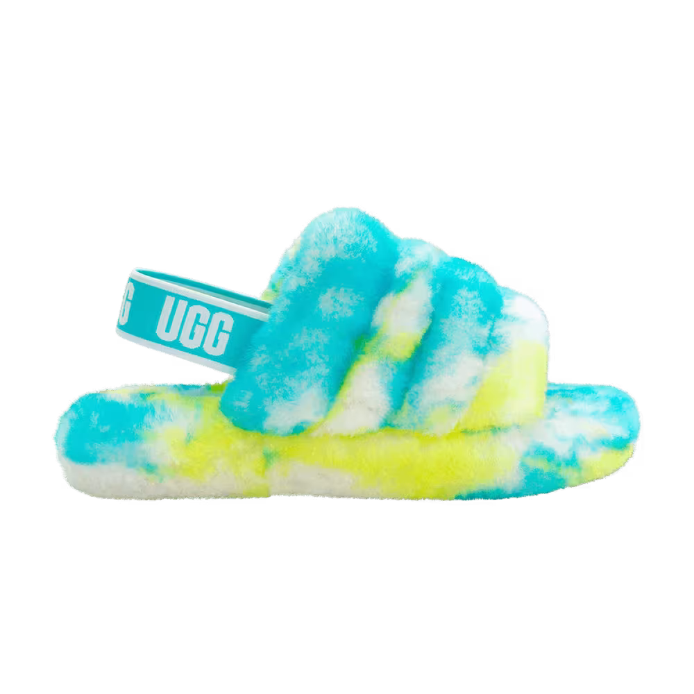 UGG Fluff Yeah Slide Kids Marble - Oasis Blue