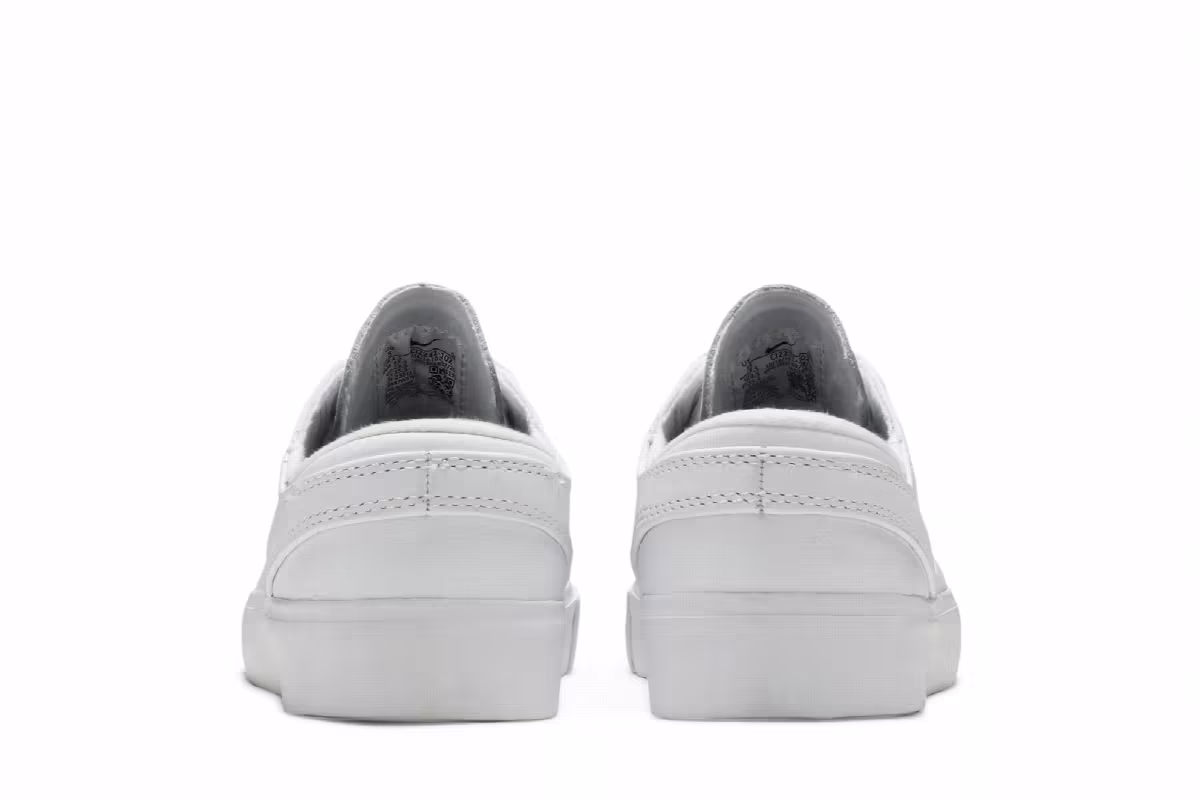 Nike Zoom Stefan Janoski RM Premium SB Triple White, view 7
