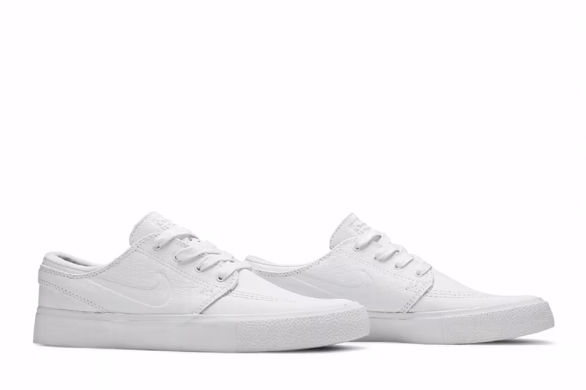Nike Zoom Stefan Janoski RM Premium SB Triple White, view 9