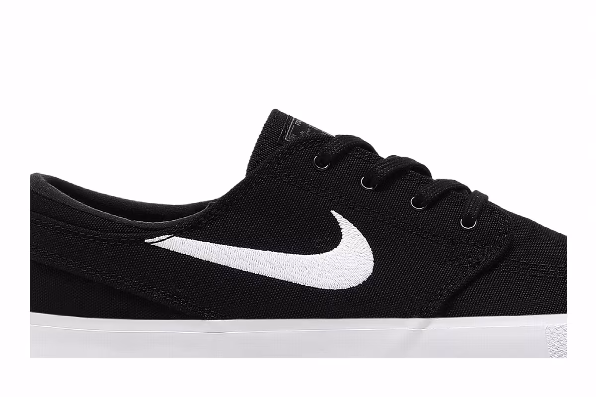 Nike Zoom Stefan Janoski Canvas RM SB Black White, view 3
