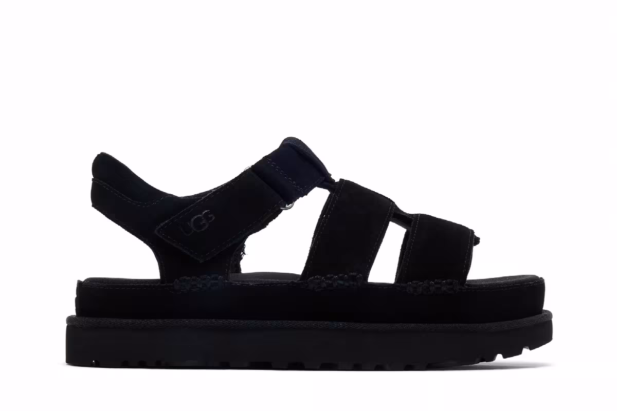 UGG Women's Goldenstar Strap Platform Sandal Black, view 2