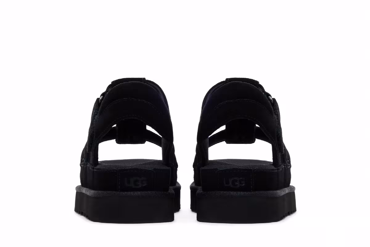 UGG Women's Goldenstar Strap Platform Sandal Black, view 7