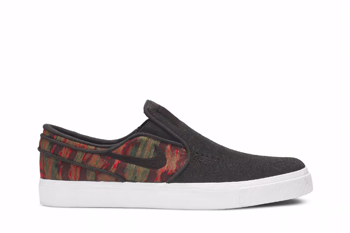 Nike Zoom Stefan Janoski Slip Premium Velvet Brown Multi, view 2