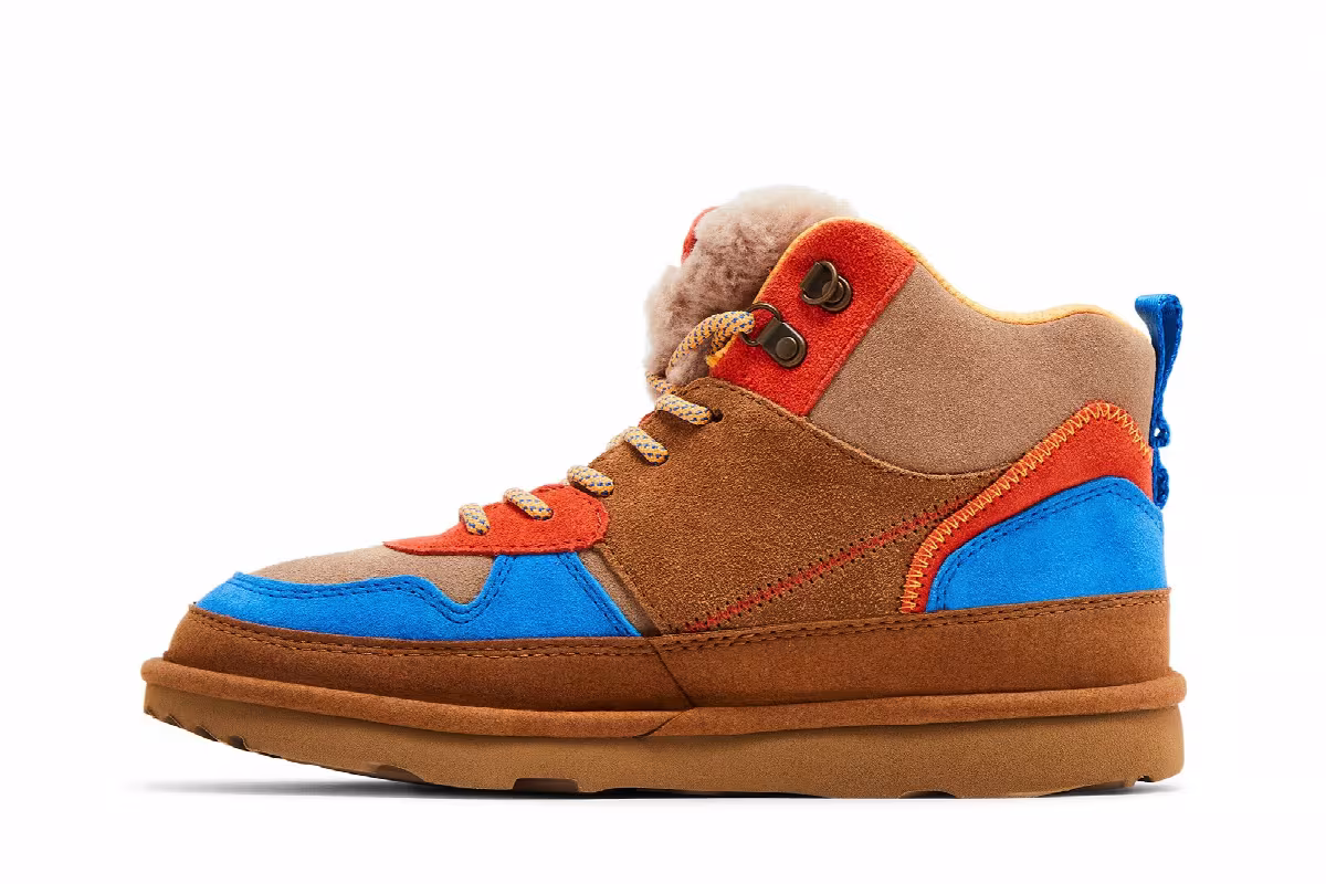 UGG Highland Hi Heritage Kids Chestnut Dive, view 4