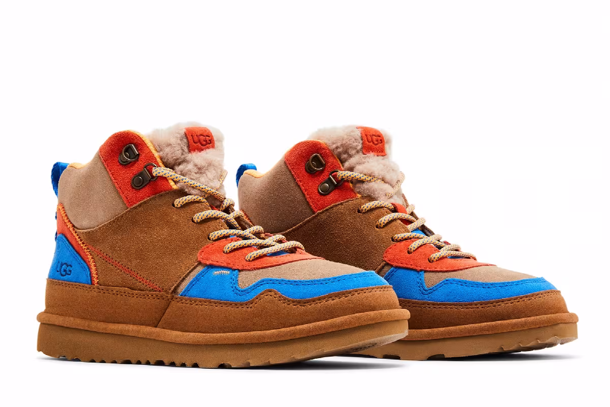 UGG Highland Hi Heritage Kids Chestnut Dive, view 9