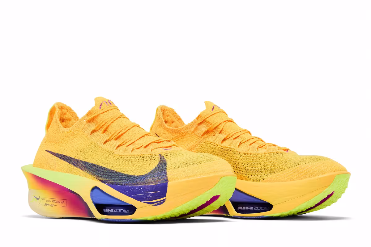 Nike Alphafly NEXT% 3 Laser Orange Indigo Burst Citron, view 9