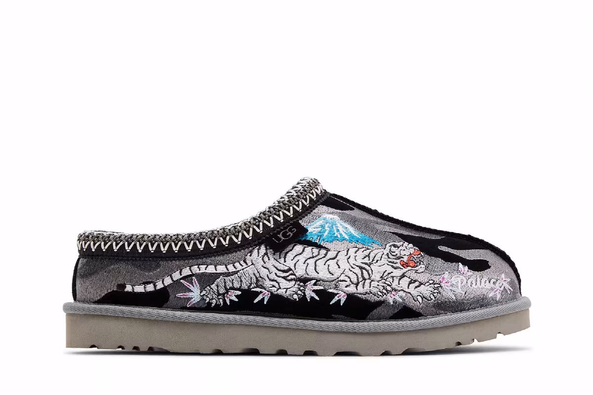 Palace x UGG Tasman Slipper Black Camo, view 2