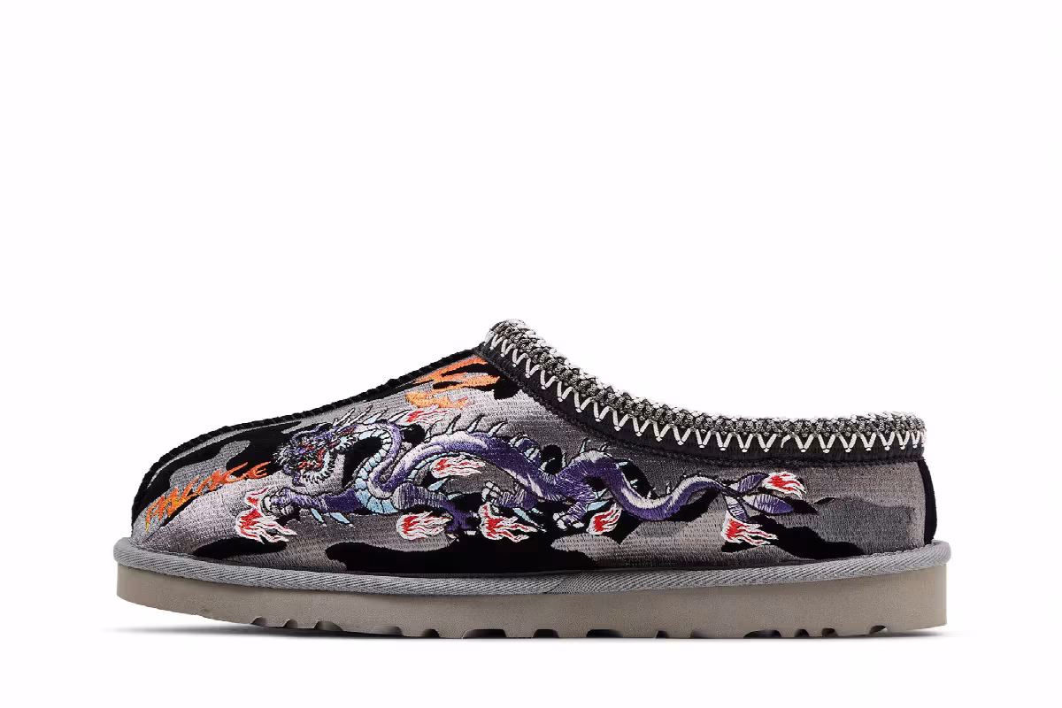 Palace x UGG Tasman Slipper Black Camo, view 4