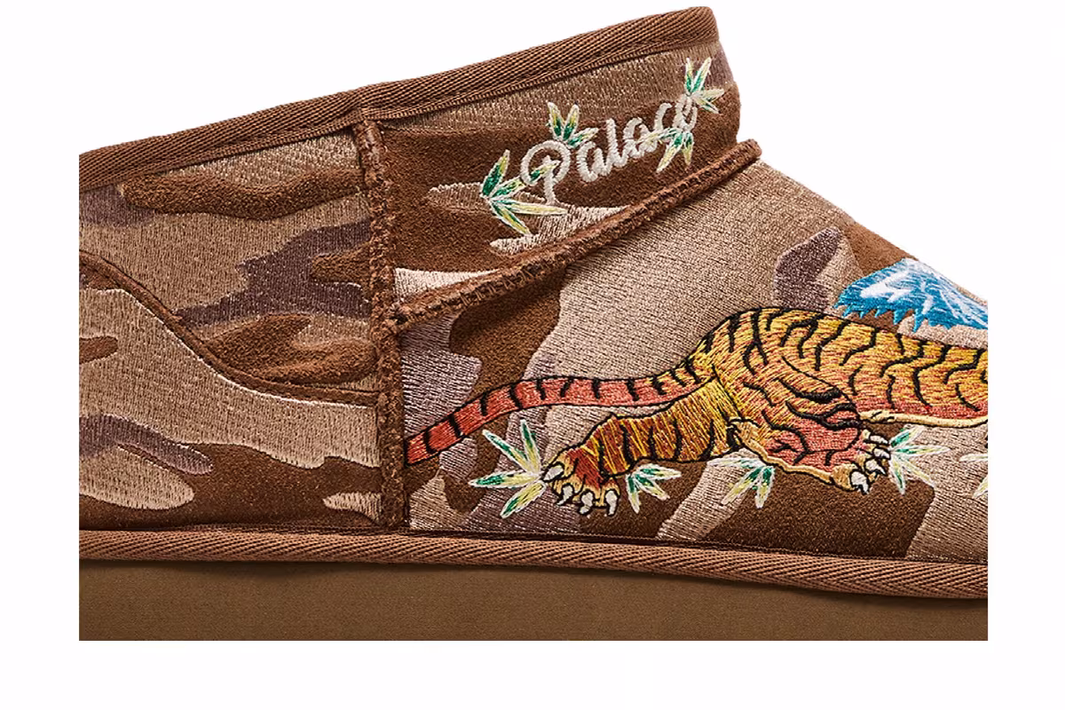 Palace x UGG Classic Ultra Mini Boot Chestnut Camo, view 3