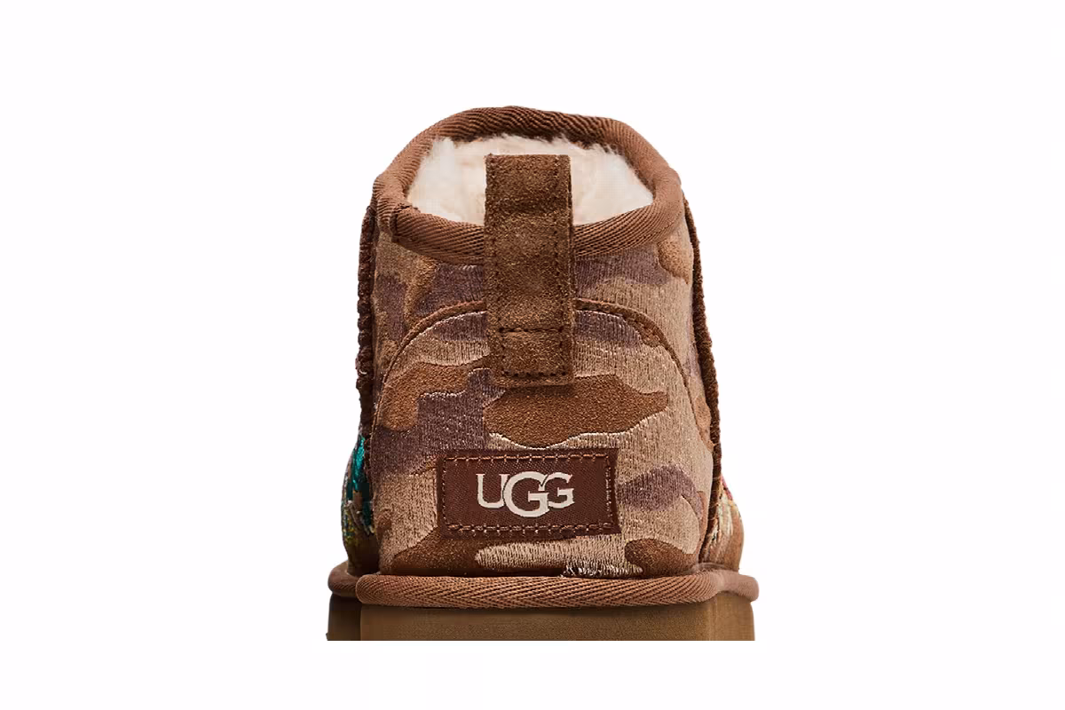 Palace x UGG Classic Ultra Mini Boot Chestnut Camo, view 8