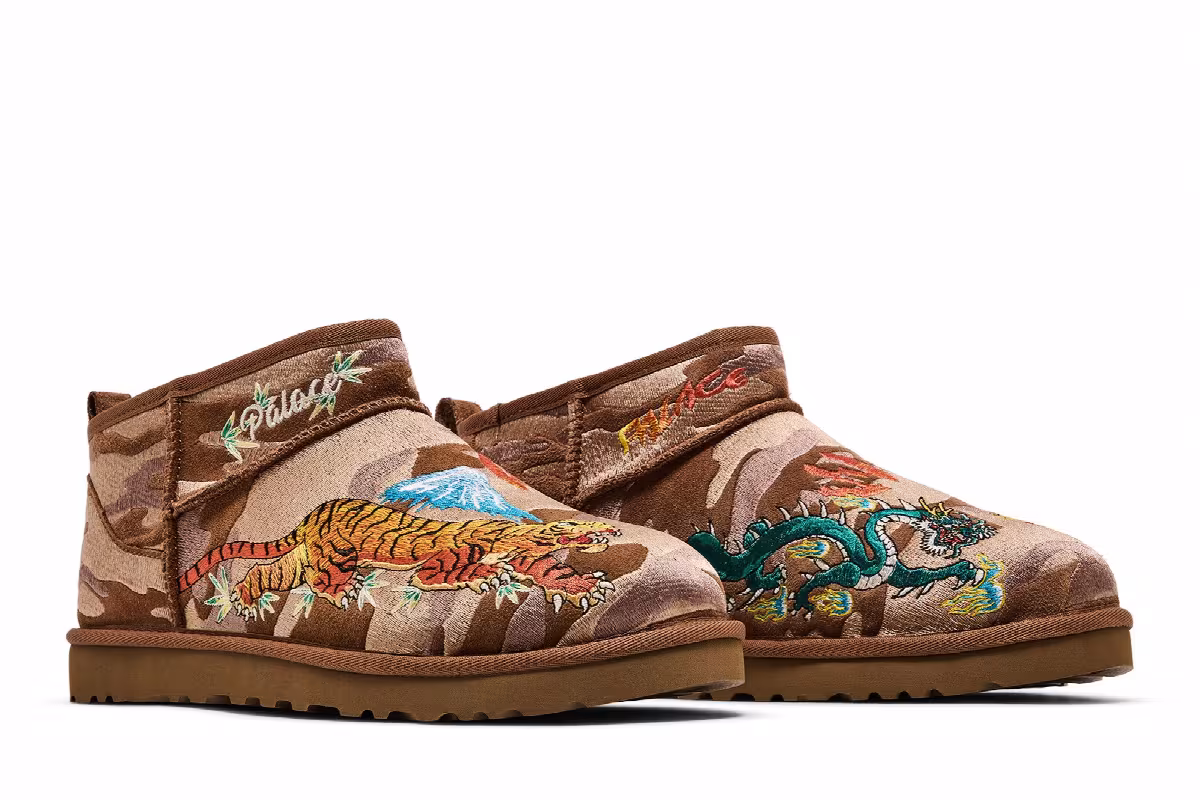 Palace x UGG Classic Ultra Mini Boot Chestnut Camo, view 9