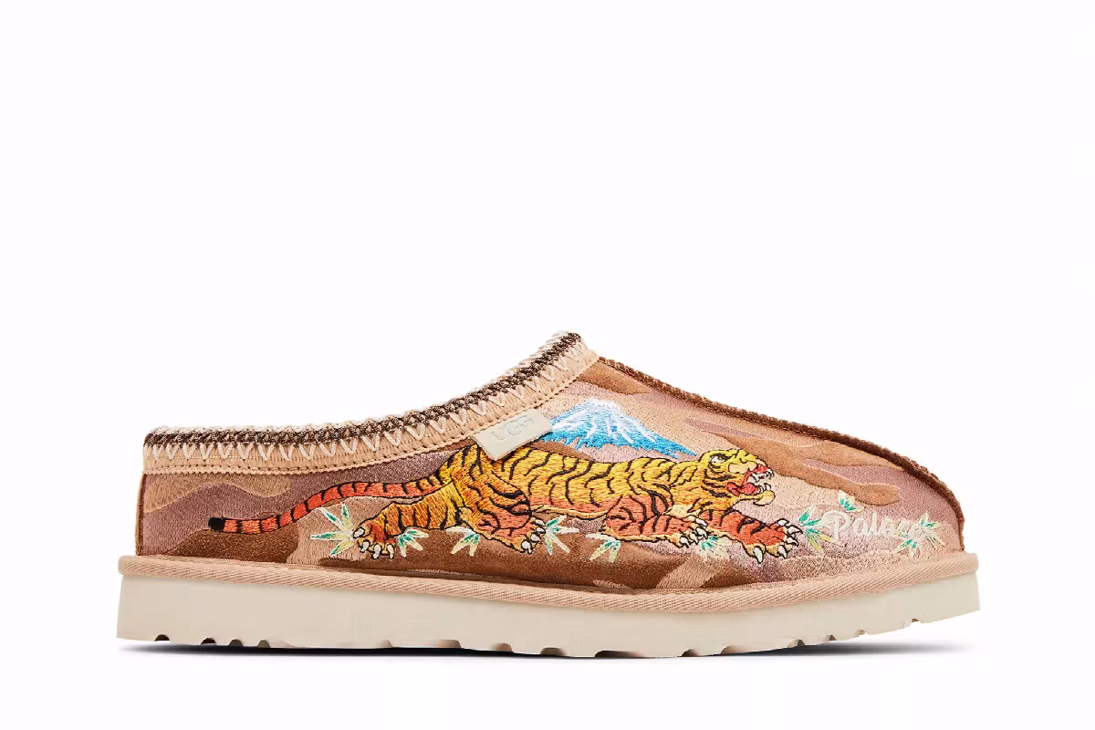 Palace x UGG Tasman Slipper Chestnut Camo, view 2