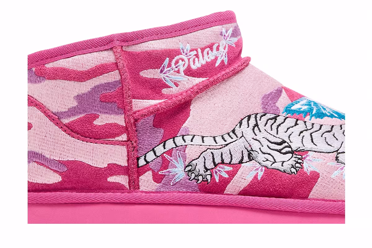 Palace x UGG Classic Ultra Mini Boot Pink Camo, view 3