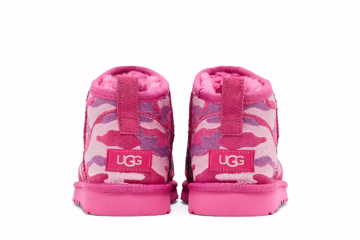 Palace x UGG Classic Ultra Mini Boot Pink Camo, view 7