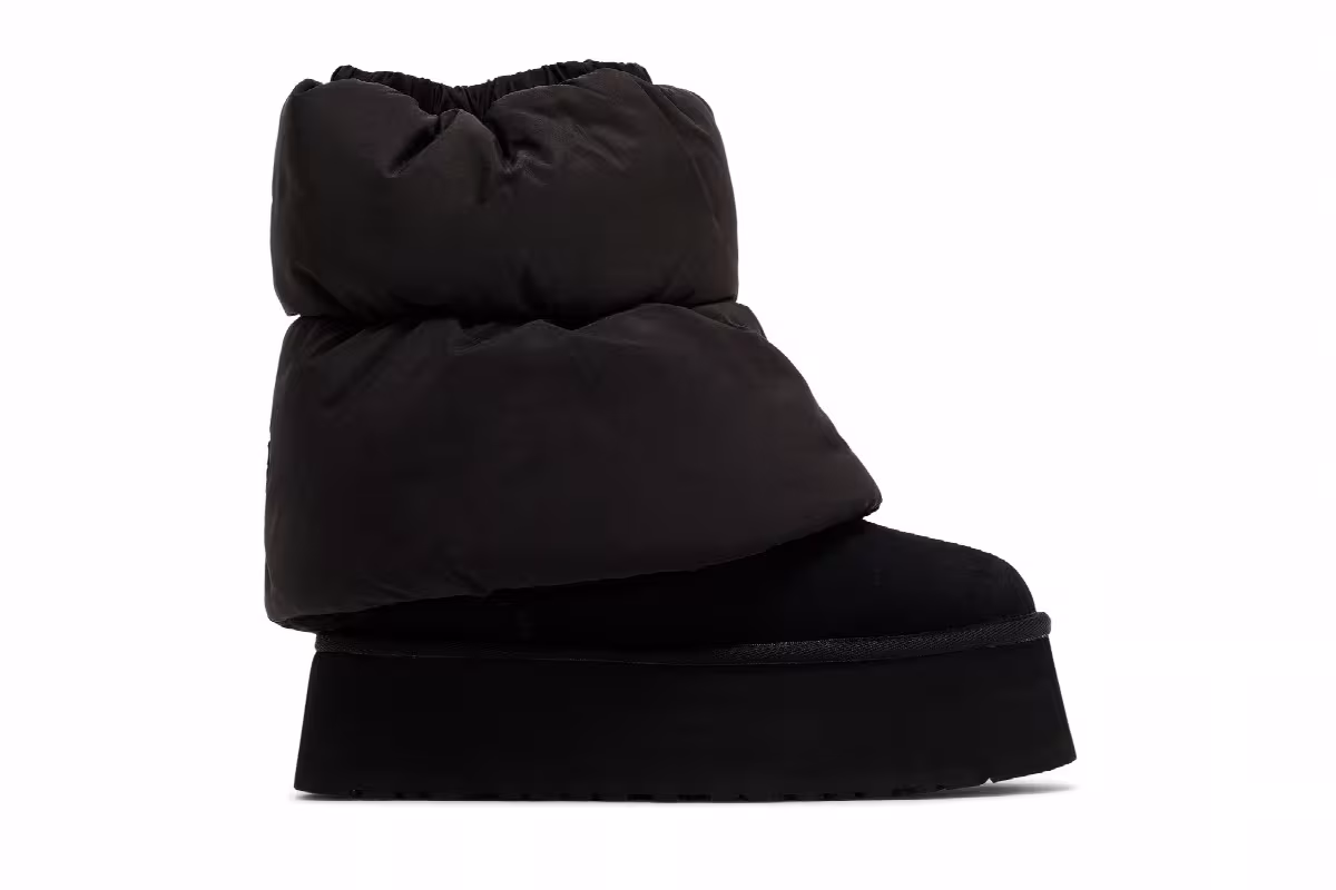 UGG Women's Classic Mini Dipper Puffer Black, view 2