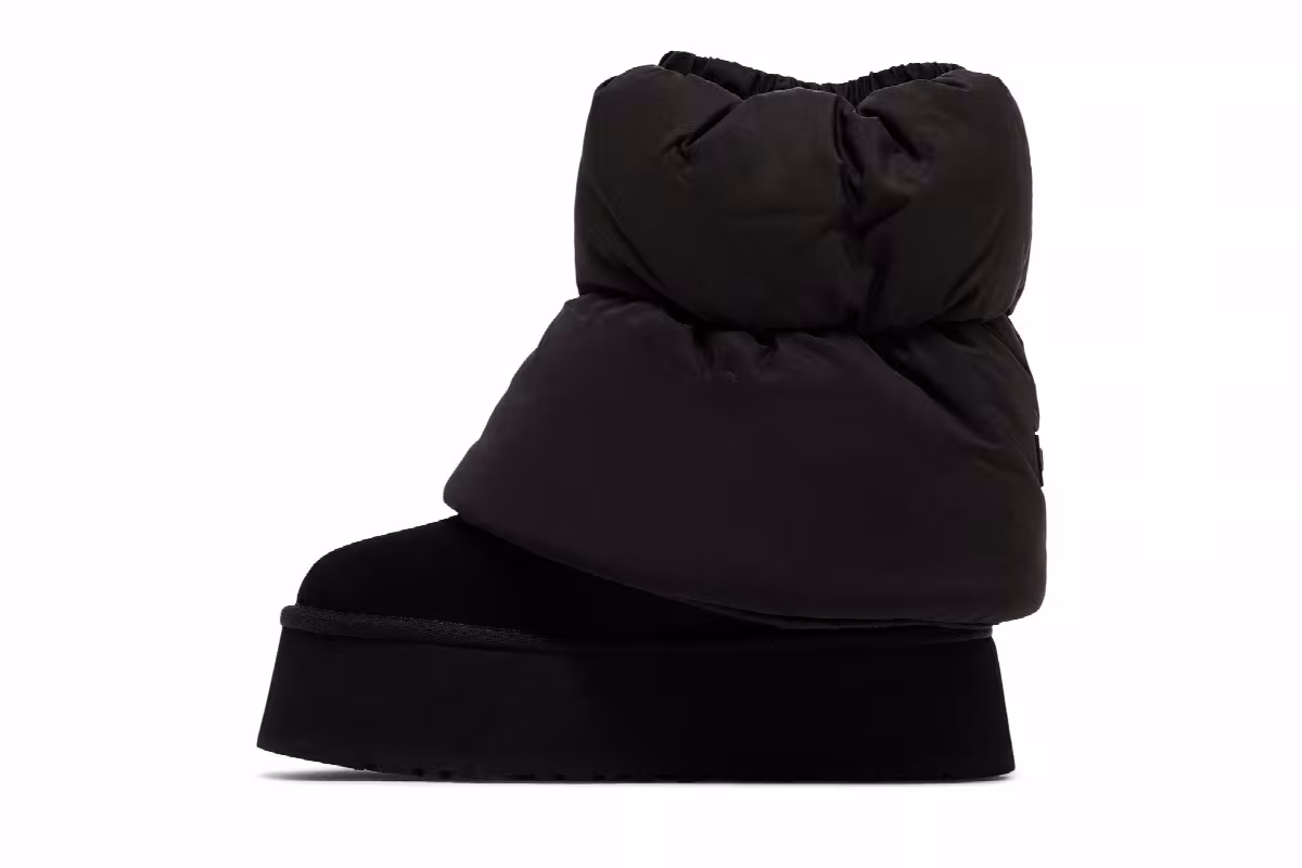 UGG Women's Classic Mini Dipper Puffer Black, view 4