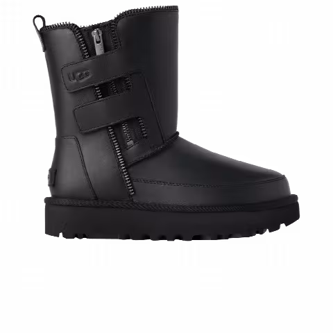 UGG Wmns Classic Short Moto Boot 'Black'