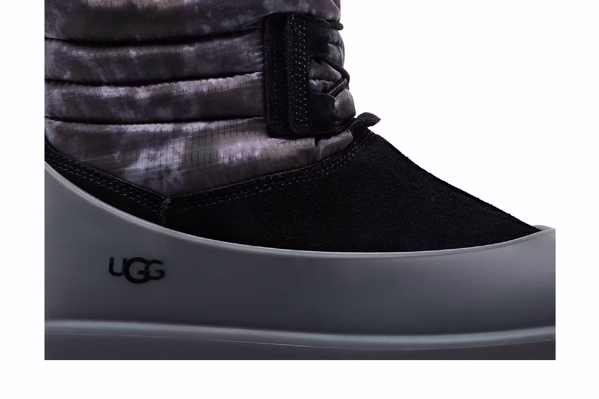 UGG Classic Mini Lace-Up Weather Smokescreen Boot Black, view 3