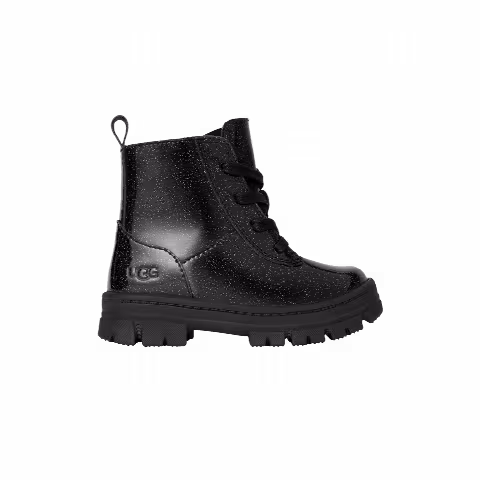 UGG Ashton Lace Up Boot Toddler 'Glitter Black'